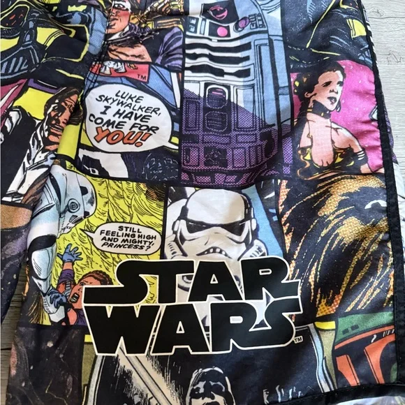 Star Wars Swim Trunks Size 2X Comic Strip All Over Print - Picture 10 of 16
